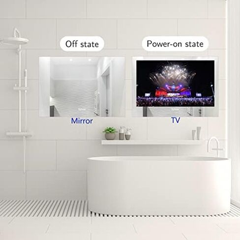 Sylvox 24-inch Waterproof TV, Full-HD, Magic Mirror Bathroom TV, Suitable for Bathrooms,Business Hotels,Saunas in Kuwait