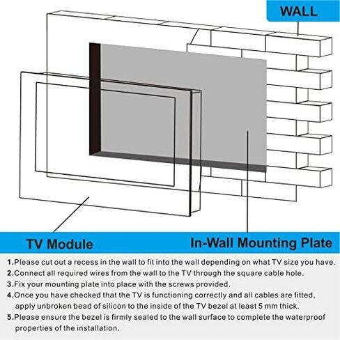 Sylvox 24-inch Waterproof TV, Full-HD, Magic Mirror Bathroom TV, Suitable for Bathrooms,Business Hotels,Saunas in Kuwait