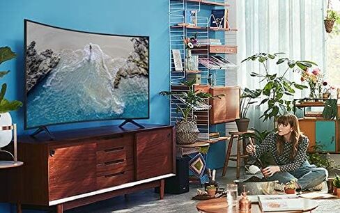 SAMSUNG 55-Inch Class Crystal UHD TU8300 Series - 4K UHD Curved Smart TV With Alexa Built-in (UN55TU8300FXZA) in Saudi Arabia