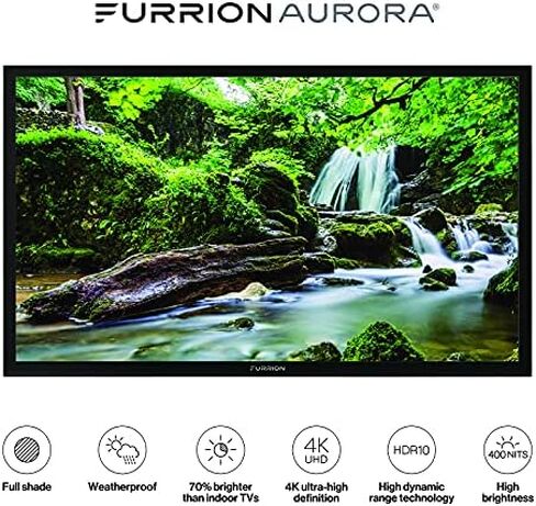 Furrion Aurora 49-inch Full Shade Outdoor TV (2021 Model)- Weatherproof, 4K UHD HDR LED Outdoor Television with Auto-Brightness Control - FDUF49CBS in Saudi Arabia