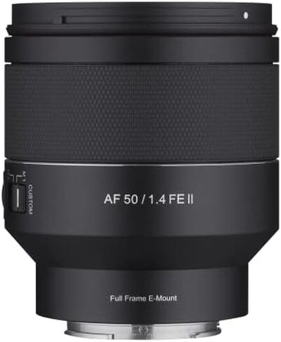 Samyang AF 50 ملم f/1.4 Series II عدسات التركيز التلقائي ذات الإطار الكامل لسوني E (SYIO5014-E)،اسود in Kuwait