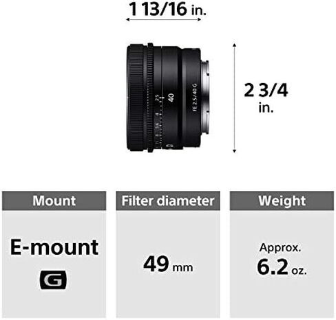 Sony FE 40mm F2.5 G Full-Frame Ultra-Compact G Lens in Saudi Arabia