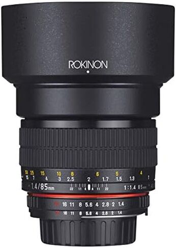 عدسة دوارة 85M-C 85mm F1.4 من روكينون لكاميرا كانون (اسود) in Saudi Arabia