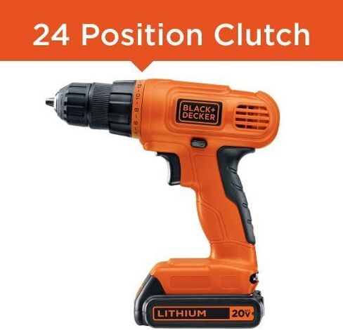BLACK+DECKER LD120VA 20-Volt Max Lithium Drill/Driver with 30 Accessories - Orange with BLACK+DECKER BDA91109 Combination Accessory Set, 109-Piece in Saudi Arabia