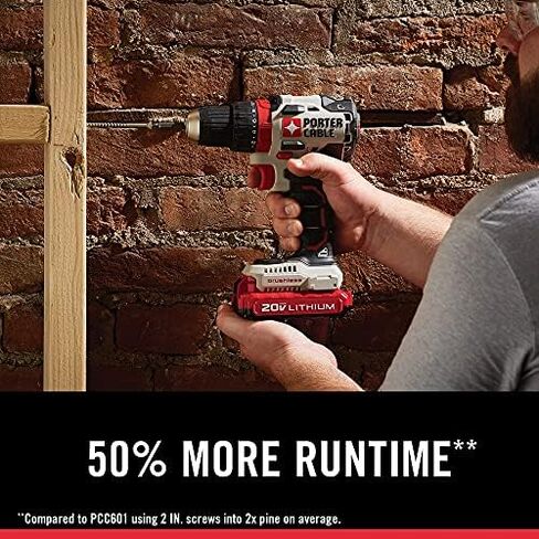 PORTER-CABLE 20V MAX* Cordless Drill / Driver Kit, 1/2-Inch (PCCK607LB) in Saudi Arabia