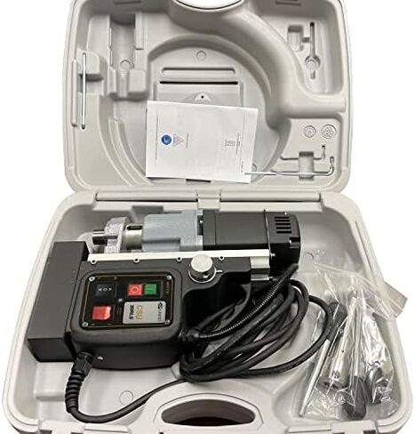 سي اس يونيتيك | آلة الحفر المغناطيسية المحمولة CSU 50RLS | ماكينة حفر كهربائية فوق الطاولة بسرعتين بقدرة 1150 وات مع قطر يصل إلى 2 بوصة وعمق القطع 5-1/4 بوصة | ذو وجهين - اضغط حتى قطر 15/16 بوصة in Kuwait