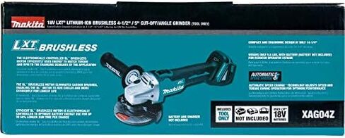 Makita XAG04Z 18V LXT® Lithium-Ion Brushless Cordless 4-1/2” / 5" Cut-Off/Angle Grinder, Tool Only in Kuwait