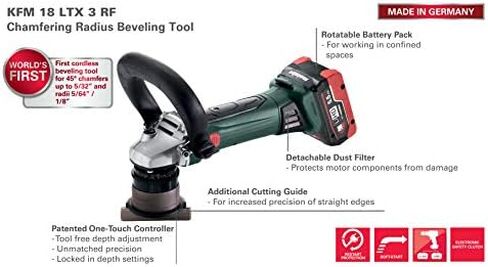 Metabo - 18V 1/8" Chamfer/Radius Tool Kit 2X 5.5Ah Lihd (601754750), Beveling Tools in Saudi Arabia
