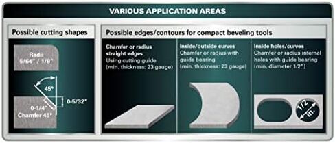 Metabo - 18V 1/8" Chamfer/Radius Tool Kit 2X 5.5Ah Lihd (601754750), Beveling Tools in Saudi Arabia