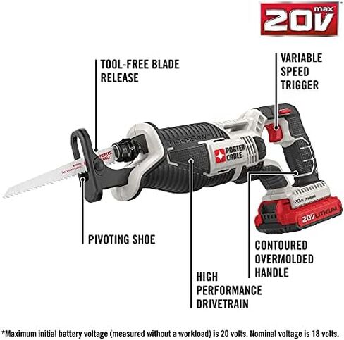 PORTER-CABLE 20V MAX* Cordless Drill Combo Kit, 4-Tool (PCCK615L4) in Saudi Arabia