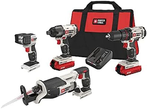 PORTER-CABLE 20V MAX* Cordless Drill Combo Kit, 4-Tool (PCCK615L4) in Saudi Arabia