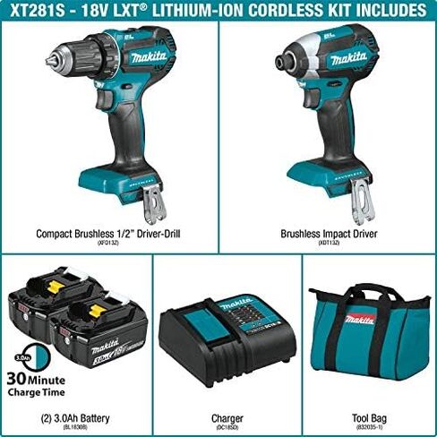 ماكيتا XT281S 18V لت 2-Pc. مجموعة كومبو (3.0 أمبير ساعة) in Saudi Arabia