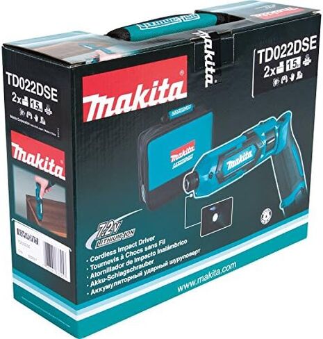 Makita TD022DSE 7.2V Lithium-Ion Cordless 1/4" Hex Impact Driver Kit in Saudi Arabia