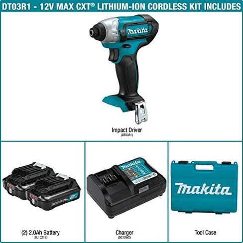 ماكيتا DT03R1 12V Max CXT طقم مفك كهربائي لاسلكي in Kuwait