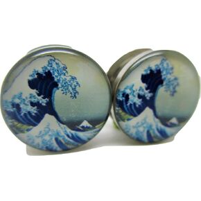 The Great Wave Ear Plugs - Stainless Steel Screw-On Ear Plugs - 7 Sizes *Pair* in Saudi Arabia