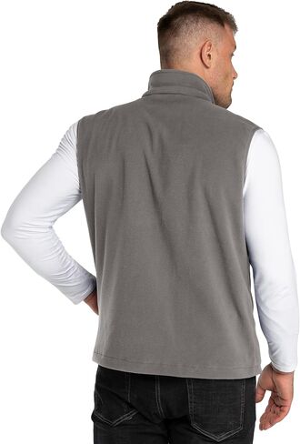 Outdoor Ventures Men's Full-Zip Polar Fleece Vest Outerwear Lightweight Warm Casual Sleeveless Jacket for Fall & Winter in Kuwait