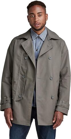 G-Star Raw Men's Casual Double Breasted Trench Coat in Saudi Arabia