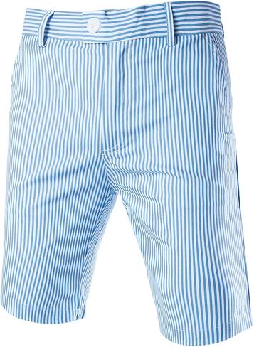 uxcell Men Summer Shorts Striped Slim Fit Flat Front Walk Chino Shorts in Saudi Arabia