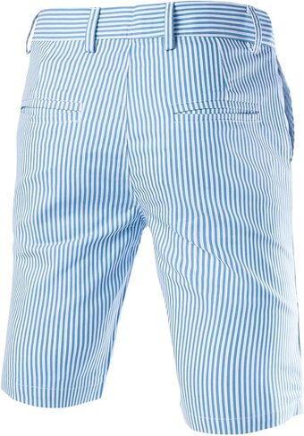uxcell Men Summer Shorts Striped Slim Fit Flat Front Walk Chino Shorts in Saudi Arabia