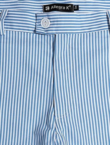 uxcell Men Summer Shorts Striped Slim Fit Flat Front Walk Chino Shorts in Saudi Arabia