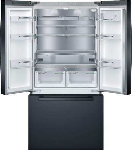 Bosch B36CT80SNB 36" 800 Series French Door Refrigerator with 20.8 cu. ft. Capacity, FarmFresh System, VitaFreshPro, LED Lighting and MultiAirFlow (Black Stainless Steel) in Saudi Arabia