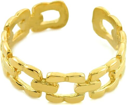 Gold Chain Link Toe Ring - Gold Purity:: 14K in Saudi Arabia