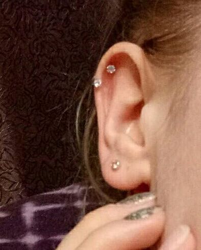 Briana Williams Tragus Piercing Jewelry Tragus Earrings for Women Horseshoe Tragus Cartilage Earring Hoop Flat Back Earrings Studs Lip Rings Labret Monroe Lip Piercing Jewelry in Kuwait