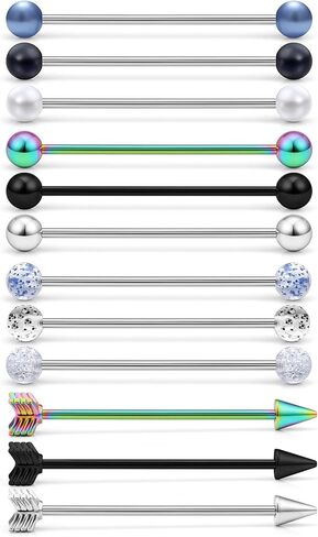 Ruifan 14 Gauge Arrow Industrial Barbell Cartilage Earring Body Piercing Jewelry 1 1/2 Inch(38mm) in Kuwait
