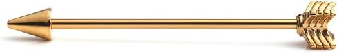 Ruifan 14 Gauge Arrow Industrial Barbell Cartilage Earring Body Piercing Jewelry 1 1/2 Inch(38mm) in Kuwait