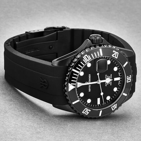 Revue Thommen Men's 'Diver' Black Dial Rubber Strap Swiss Automatic Watch 17571.2877 in Kuwait