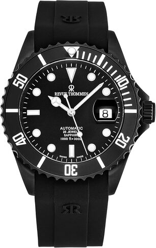 Revue Thommen Men's 'Diver' Black Dial Rubber Strap Swiss Automatic Watch 17571.2877 in Kuwait