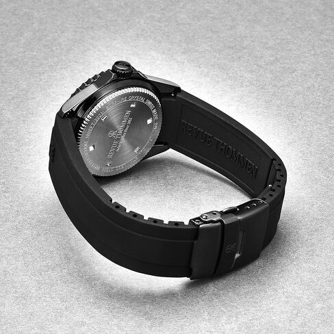 Revue Thommen Men's 'Diver' Black Dial Rubber Strap Swiss Automatic Watch 17571.2877 in Kuwait