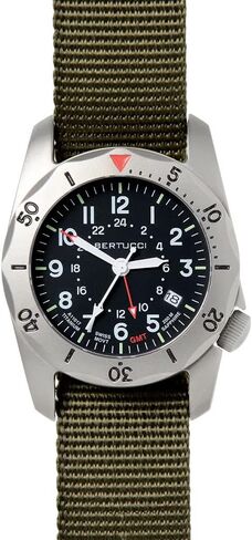 Bertucci A-2TR Vintage GMT Watch | Black/Defender Olive in Saudi Arabia