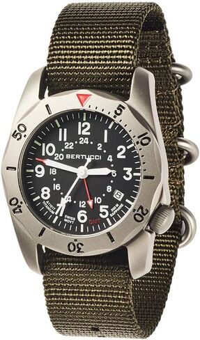 Bertucci A-2TR Vintage GMT Watch | Black/Defender Olive in Saudi Arabia