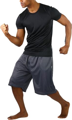 ToBeInStyle Men's Single or Pack of 3 Short Sleeve Crew Neck Athletic T-Shirts in Kuwait