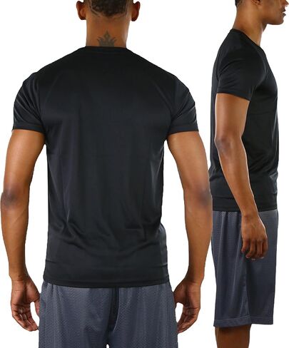 ToBeInStyle Men's Single or Pack of 3 Short Sleeve Crew Neck Athletic T-Shirts in Kuwait