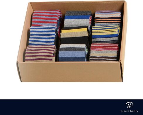 Pierre Henry Over the Calf Socks for Men (9 pairs) | Cotton Over the Calf Dress Socks | Long Socks Stays up in Saudi Arabia