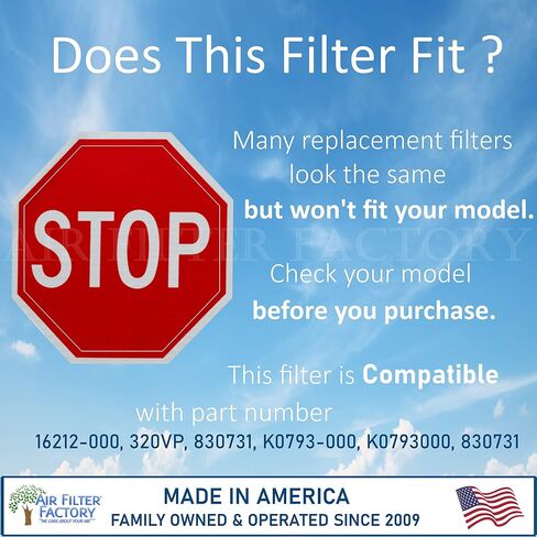 2 Pack Air Filter Factory Replacement For 16212-000, 320VP, 830731, K0793-000, K0793000, 830731 Grease Range Hood Filters 8-1/2 X 11-1/4 X 3/8 Inches in Saudi Arabia