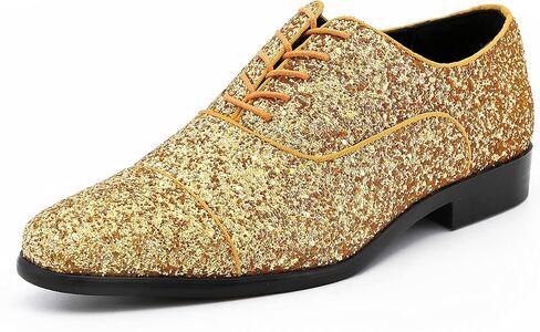 Amali Barnes Mens Dress Shoes Sparkly Glitter Encrusted Tuxedo Slip on Loafers for Men - The Original Smoking Men Dress Shoes Runs Large - GO 1/2 Size Down in Kuwait
