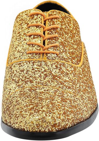 Amali Barnes Mens Dress Shoes Sparkly Glitter Encrusted Tuxedo Slip on Loafers for Men - The Original Smoking Men Dress Shoes Runs Large - GO 1/2 Size Down in Kuwait