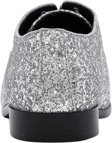 Amali Barnes Mens Dress Shoes Sparkly Glitter Encrusted Tuxedo Slip on Loafers for Men - The Original Smoking Men Dress Shoes Runs Large - GO 1/2 Size Down in Kuwait