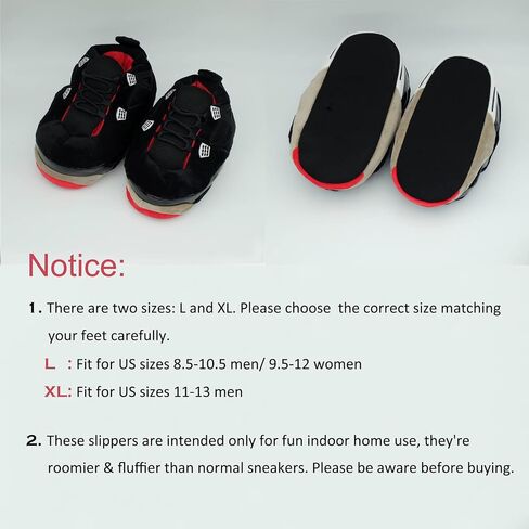 شبشب رياضي من القطيفة من FLUFFYFUN للرجال/النساء مقاس L/XL (8.5-13) in Kuwait
