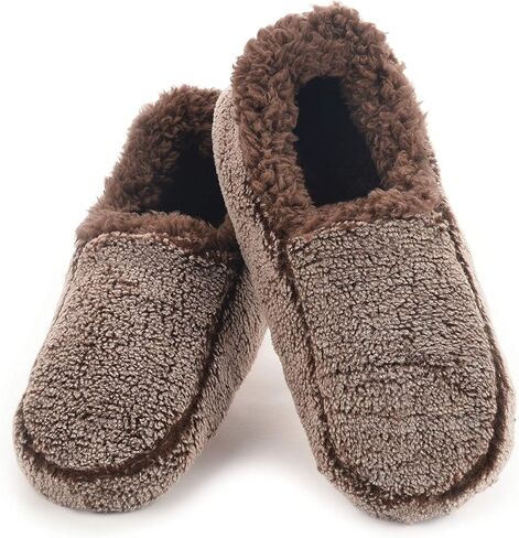 Snoozies Mens Two Tone Fleece Lined Slippers - Comfortable Slippers for Men in Saudi Arabia