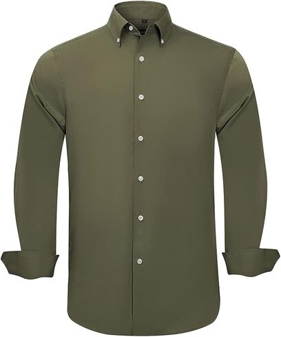 Slim Fit Shirts for Men Long Sleeve and Short Sleeve Button Down Shirts for Men with Large Variety of Colors in Saudi Arabia