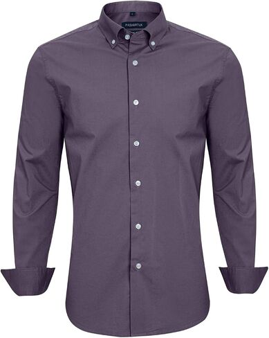 Slim Fit Shirts for Men Long Sleeve and Short Sleeve Button Down Shirts for Men with Large Variety of Colors in Saudi Arabia