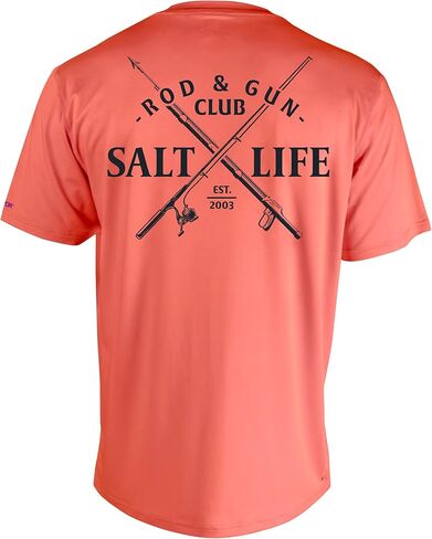 Salt Life Men's Rod and Gun Club Short Sleeve Lightweight Nanotex Performance Shirt in Kuwait