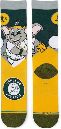 Stance Oakland Athletics Mascot أصفر LG (حذاء رجالي أمريكي 9-13) in Saudi Arabia
