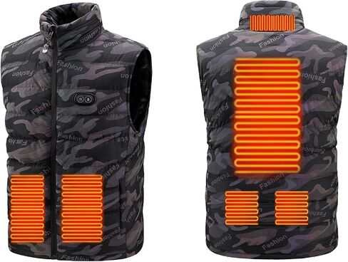 JXTOO Electric thermal Vest with Massage Function for Winter Camo Heated jacket for Men Women with USB Battery Pack in Saudi Arabia
