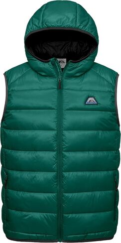 Mapamyumco Men’s Lightweight Puffer Vest with Hood, Water-Resistant Sleeveless Jacket for Hiking Ski in Kuwait