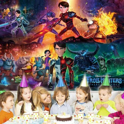 ALIDEAL Trollhunters Tales of Arcadia Backdrop Party Supplies Poster Birthday Banner Background Photo Booth Props Party Decor 7x5Ft (B00589) in Saudi Arabia